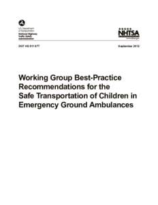 DOT HS[removed]September 2012 Working Group Best-Practice Recommendations for the