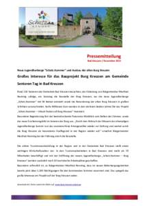 Pressemitteilung Bad Kreuzen / Dezember 2011 Neue Jugendherberge 