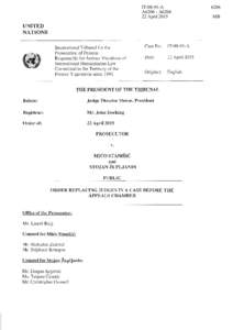 International Criminal Tribunal for Rwanda / International Criminal Tribunal for the former Yugoslavia / Law / Fausto Pocar / Theodor Meron