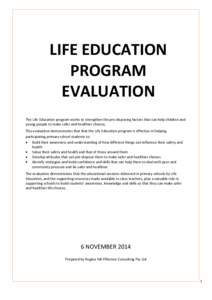 Life Education Program evaluation