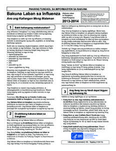 Vaccine Information Statement: Inactivated Influenza Vaccine, [removed]Tagalog