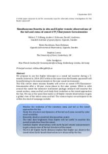 3	
  September	
  2013	
   	
   A	
  white	
  paper	
  response	
  to	
  call	
  for	
  community	
  input	
  for	
  alternate	
  science	
  investigations	
  for	
  the	
   Kepler	
  spacecraft	
   