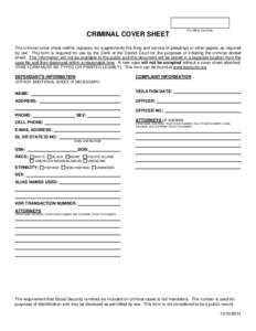 Microsoft Word - Criminal Cover Sheet[removed]doc