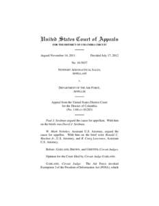 United States Court of Appeals FOR THE DISTRICT OF COLUMBIA CIRCUIT Argued November 14, 2011  Decided July 17, 2012