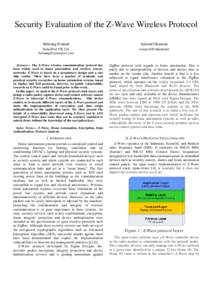 Security Evaluation of the Z-Wave Wireless Protocol