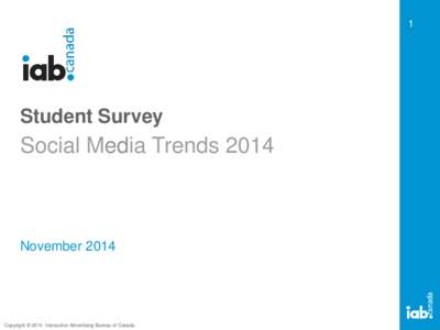 1  Student Survey Social Media Trends 2014