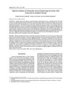 Hoehnea 35(1): 63-68, 2 tab., 2008  Species richness of arbuscular mycorrhizal fungi in forests with