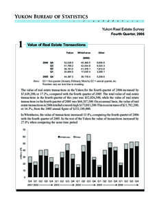 Yukon Bureau of Statistics ÷ 9  #