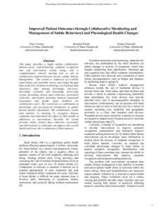 Improved Patient Outcomes through Collaborative Monitoring and Management of Subtle Behavioral and Physiological Health Changes