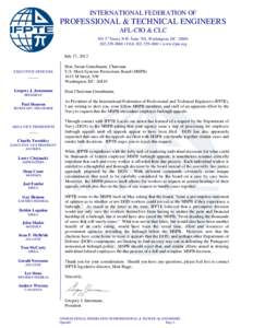 INTERNATIONAL FEDERATION OF  PROFESSIONAL & TECHNICAL ENGINEERS AFL-CIO & CLC 501 3rd Street, NW, Suite 701, Washington, DC[removed]4880 • FAX[removed] • www.ifpte.org