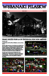 W8BANAKI PILASKW Le journal Abénaki d’Odanak Volume 3 Numéro 3  Septembre 2009