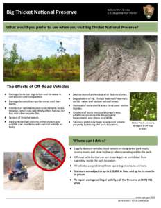 Big Thicket National Preserve  National Park Service U. S. Department of Interior  What would you prefer to see when you visit Big Thicket National Preserve?