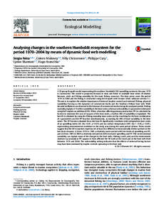 Ecological Modelling–49  Contents lists available at ScienceDirect Ecological Modelling journal homepage: www.elsevier.com/locate/ecolmodel