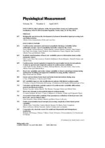 Physiological Measurement Volume 36 Number 4  April 2015