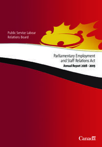 Public Service Labour Relations Board Parliamentary Employment and Staff Relations Act Annual Report  - 