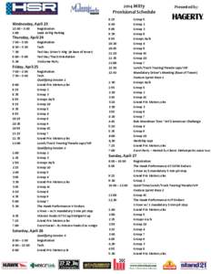 2014 Mitty Provisional Schedule Wednesday, April 23