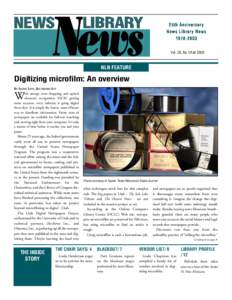 Vol. 26, No.1/Fall[removed]NLN FEATURE Digitizing microfilm: An overview BY SANDY LEVY, BALTIMORE SUN