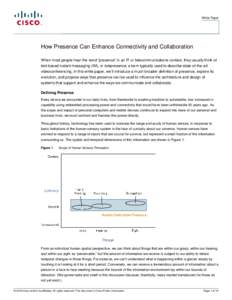 White Paper  How Presence Can Enhance Connectivity and Collaboration When most people hear the word “presence” in an IT or telecommunications context, they usually think of text-based instant messaging (IM), or telep