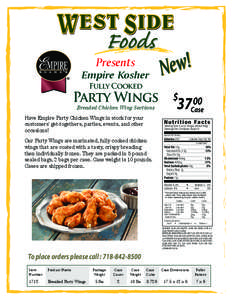 WEST SIDE - EMPIRE PARTY WINGS PRODUCT INFO A2