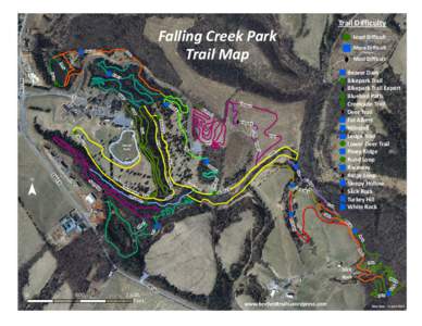 Beaver  Trail Difficulty Falling Creek Park Trail Map