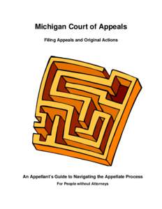 Michigan Court of Appeals Pro Per Appellant Manual