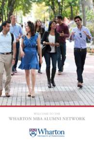 Welcome to the  wharton mba alumni network FROM THE DEAN Dear Wharton Graduate,