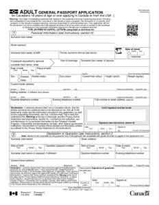 Adult General Passport Application