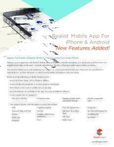 Realist® Mobile App For iPhone & Android New Features Added!