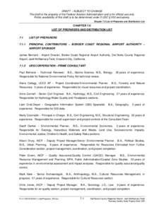 DRAFT – SUBJECT TO CHANGE This draft is the property of the Federal Aviation Administration and is for official use only. Public availability of this draft is to be determined under 5 USC § 552 exclusively. Chapter 7.