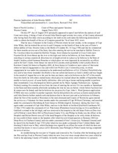 Southern Campaigns American Revolution Pension Statements and Rosters Pension Application of John Dowtin S6801 NC Transcribed and annotated by C. Leon Harris. Revised 8 Nov[removed]State of North Carolina } Court of Pleas 