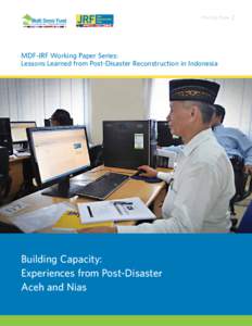 Working Paper 2 NAD Nias  MDF-JRF Working Paper Series: