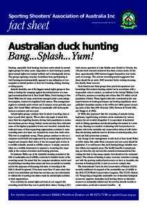 Australian duck hunting: Bang...Splash...Yum!