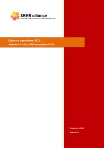 Country overviews 2013 Addendum 2 to the UFBR Annual Report 2013 Project no2014