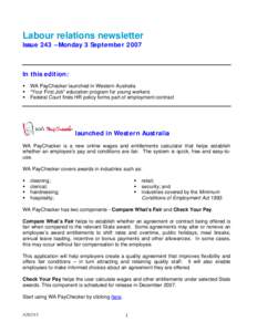 Working time / Management / Industrial relations / Social programs / Employment / Labour law / Workplace bullying / Overtime / Unfair dismissal in the United Kingdom / Human resource management / Employment compensation / Labour relations