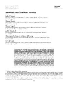 Fire / Occupational safety and health / Particulates / Heating /  ventilating /  and air conditioning / Air pollution / Wood fuel / Guaiacol / Smoke / Wildfire / Chemistry / Pollution / Environment