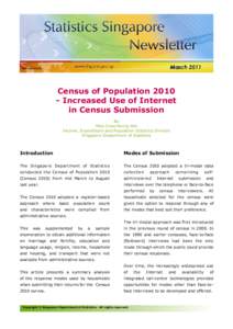 Census of Population[removed]Increased Use of Internet in Census Submission By Miss Chan Herng Wei Income, Expenditure and Population Statistics Division