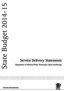 Department of National Parks, Recreation, Sport and Racing: Budget Paper 5 – Service Delivery Statements (Queensland State Budget[removed])