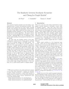 The Similarity between Stochastic Kronecker and Chung-Lu Graph Models