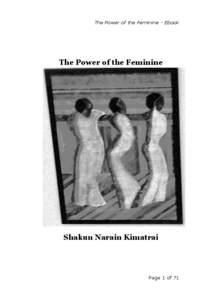 The Power of the Feminine - Ebook  The Power of the Feminine Shakun Narain Kimatrai