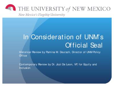 A History of UNM’s Official Seal