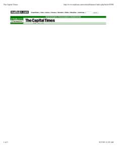 The Capital Times  http://www.madison.com/tct/mad/features//index.php?ntid=55598 Classifieds | Jobs | Autos | Homes | Rentals | Obits | Weather | Archives |