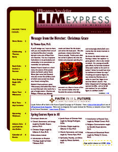 LIMexpress Newsletter  INSIDE THIS ISSUE:  News Notes