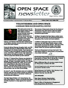 OPEN SPACE  newsletter A Quarterly Newsletter of the Open Space Division and the Open Space Alliance