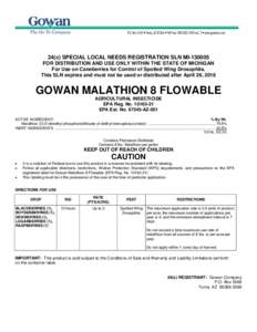 Gowan Malathion 8 Flowable Agricultural Insecticide