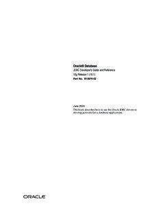 Oracle Database JDBC Developer’s Guide and Reference