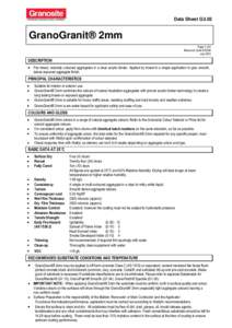 Data Sheet G3.02  GranoGranit® 2mm Page 1 of 2 Resource CodeJuly 2012