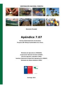 CORPORACIÓN NACIONAL FORESTAL  Gerencia Forestal Apéndice 7.07 Normas Reasentamiento Involuntario