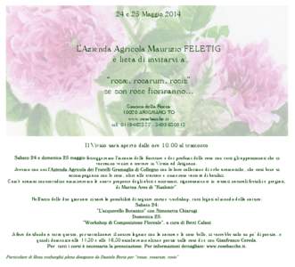 24 e 25 Maggio[removed]L’Azienda Agricola Maurizio FELETIG