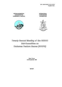 Physical oceanography / United Nations General Assembly observers / General Bathymetric Chart of the Oceans / Guyot / Gazetteer / International Hydrographic Organization / International Olympic Committee / Seamount / British Oceanographic Data Centre / Oceanography / Geology / Earth