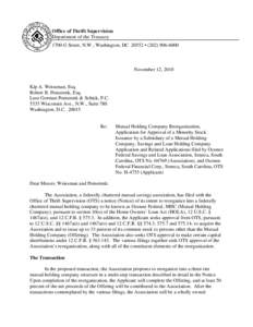 United States housing bubble / Politics of the United States / Office of Thrift Supervision / Savings and loan association / Mergers and acquisitions / Business / Finance / Community Reinvestment Act / Community development / Mortgage industry of the United States